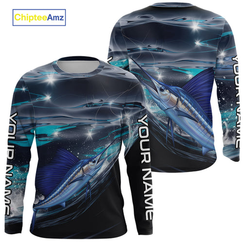 Custom Sailfish Fishing Saltwater Long Sleeve Performance Fishing Shirts IPHW9346
