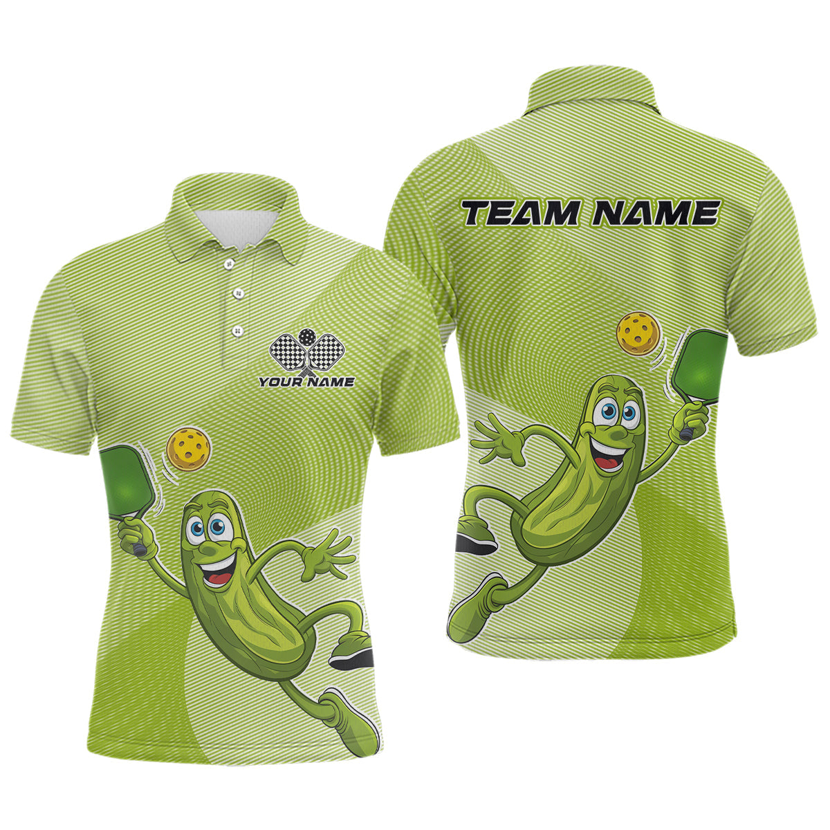 Custom Funny Pickles Play Pickleball Polo Shirts For Men, Pickleball Team Shirt IPHW9409