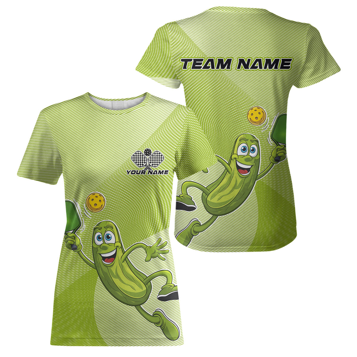 Custom Funny Pickles Play Pickleball T-Shirts For Women, Pickleball Team IPHW9409