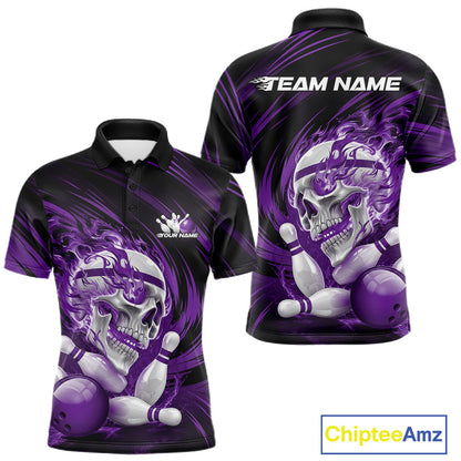Black and purple sports jersey with skull design and 'Team Name' text on a white background.