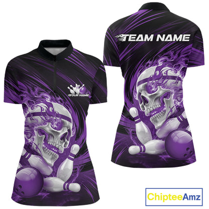 Purple and black sports jersey with skull design and 'Team Name' text on a white background.