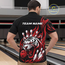 Load image into Gallery viewer, Custom Black And Red Tiger Men Bowling Jerseys, Tiger Bowling Team League Shirt IPHW10160