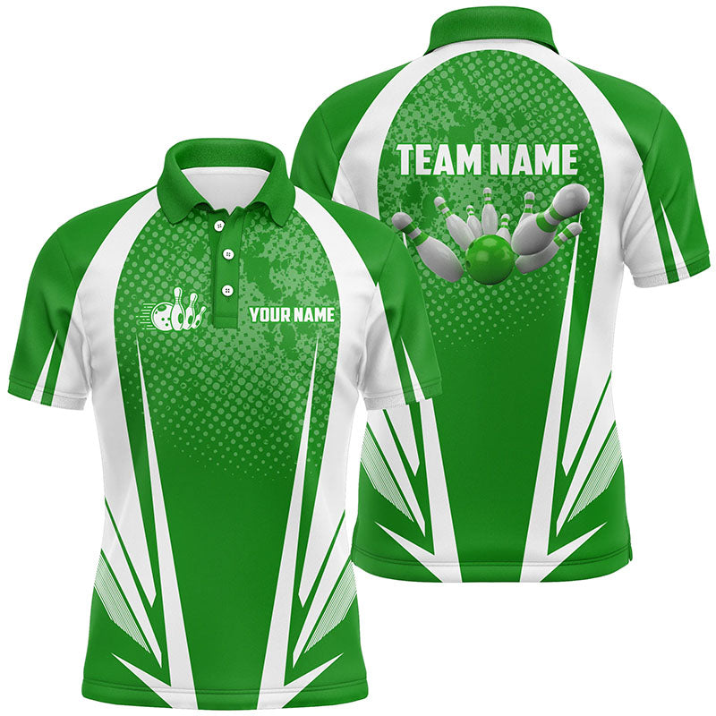 Custom bowling shirt for men – personalized team jersey front view