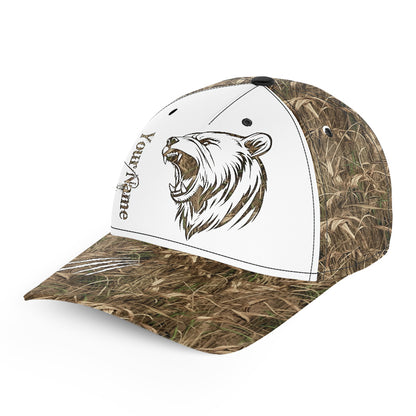 Bear hunting Custom hunting hat, bear tattoo hat Unisex Hunting Baseball hat NQS1990