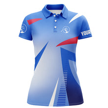 Load image into Gallery viewer, Personalized womens golf polos shirt custom name sport ladies golf tops, golfing gifts | Blue NQS5559