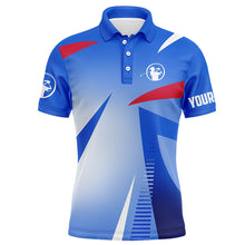 Load image into Gallery viewer, Personalized men&#39;s golf polo custom name sport best mens golf wear, golfing gifts | Blue NQS5559