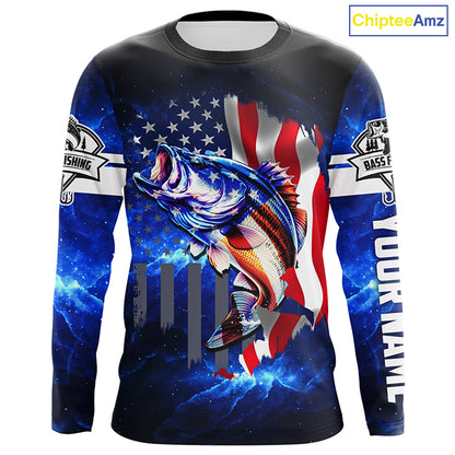 Largemouth Bass Fishing custom UV protection Fishing shirts NQS648