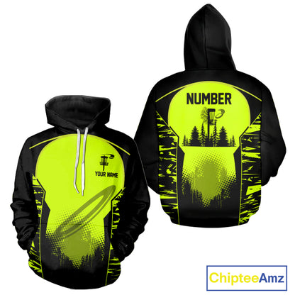 Black and Green camo Disc Golf Shirts custom name and number team disc golf outfits NQS11201