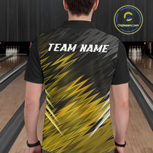 Load image into Gallery viewer, Yellow and Black Bowling Shirts For Men Custom Name and Team name  Bowling Jerseys Bowlers Outfit NQS11003