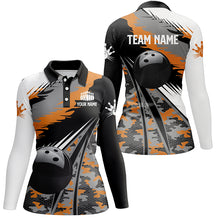 Load image into Gallery viewer, black personalized bowling shirt for women – custom name design side view