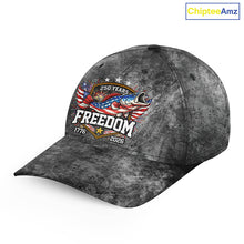 Load image into Gallery viewer, 250 freedom anniversary American Flag Personalized Bass fishing hats custom Unisex fishing hat cap NQS11455