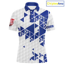 Load image into Gallery viewer, Funny Mens golf polo shirts Blue and white custom I was one under today, under a tree, bush, water NQS11636