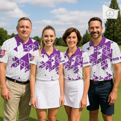 Funny Women golf polo shirts Purple and white custom I was one under today, under a tree, bush, water NQS11638