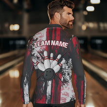 Load image into Gallery viewer, Personalized Bowling Polo, Quarter Zip Shirts For Mens Custom Bowling Team League Jersey NQS9526