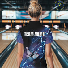 Load image into Gallery viewer, Custom bowling shirt for women –  team jersey back view