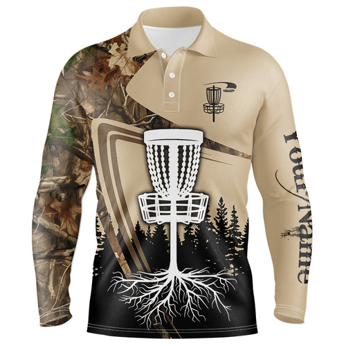 Disc golf polo shirt for men custom camouflage disc golf basket, Disc golf jerseys NQS8532