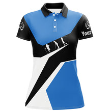 Load image into Gallery viewer, Blue, white and black Women golf polo shirt custom golf sport team polo shirts, ladie golf tops NQS6209