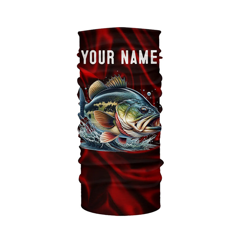 Bass Fishing red lighting Customized name performance Long Sleeve Fishing Shirts NQS2413