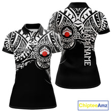 Load image into Gallery viewer, Personalized Black and White Tribal pattern Women Bowling Shirt Custom Team Bowling outfit for ladies NQS10761
