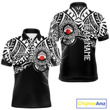 Load image into Gallery viewer, Personalized Black and White Tribal pattern Mens Bowling Shirts Custom Team Bowling outfit for men NQS10761