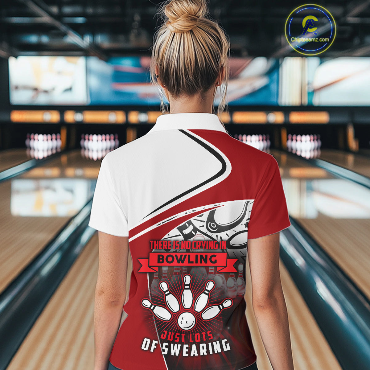 Funny Bowling Shirts For Women custom name There is no crying in bowling just lots of swearing NQS11349