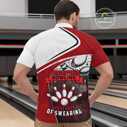 Funny Bowling Shirts For Men custom name There is no crying in bowling just lots of swearing NQS11349