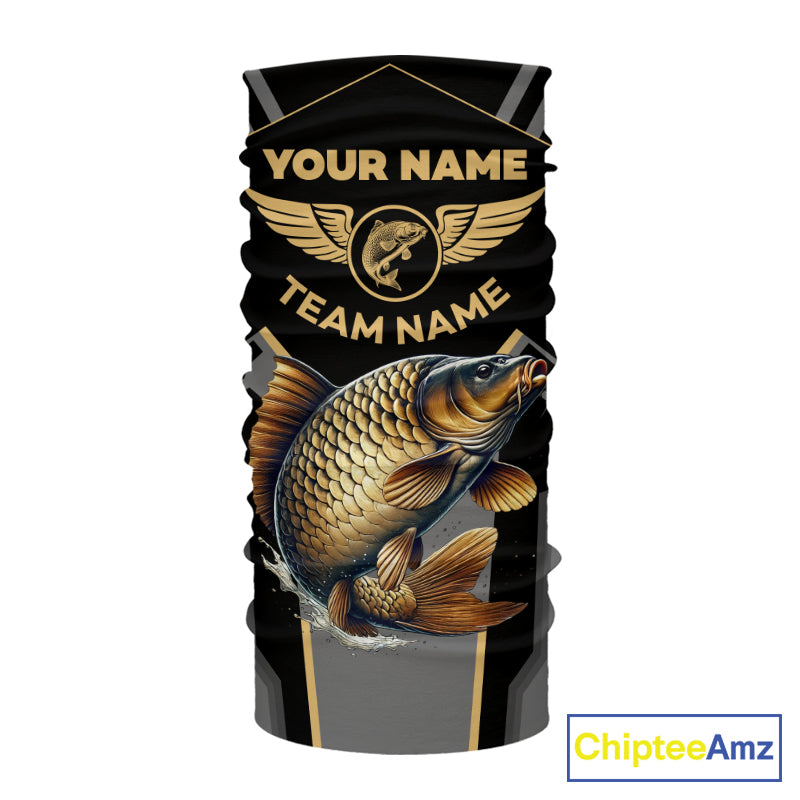 Personalized Black Carp Fishing jerseys, Team Carp Fishing Long Sleeve tournament shirts| Yellow NQS9822