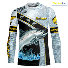 Load image into Gallery viewer, Chinook Salmon fishing scales UV protection Custom long sleeve fishing shirts, Salmon fishing jerseys NQS10216