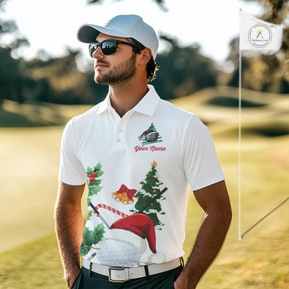 Christmas golf ball clubs Men's polo golf shirts Custom Christmas team golf jerseys NQS10805