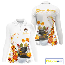 Load image into Gallery viewer, Autumn golf ball clubs Women&#39;s polo golf shirts Custom Thanksgiving team golf jerseys NQS10806