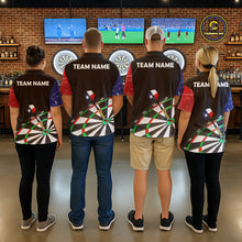 Load image into Gallery viewer, Texas Flag Dartboard Shirt for mens Custom Dart jerseys for team, patriotic dart league shirts NQS11408