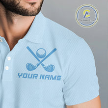 Load image into Gallery viewer, Blue Men golf polo shirts custom golf outfits for men, Gift for golf lovers NQS10850