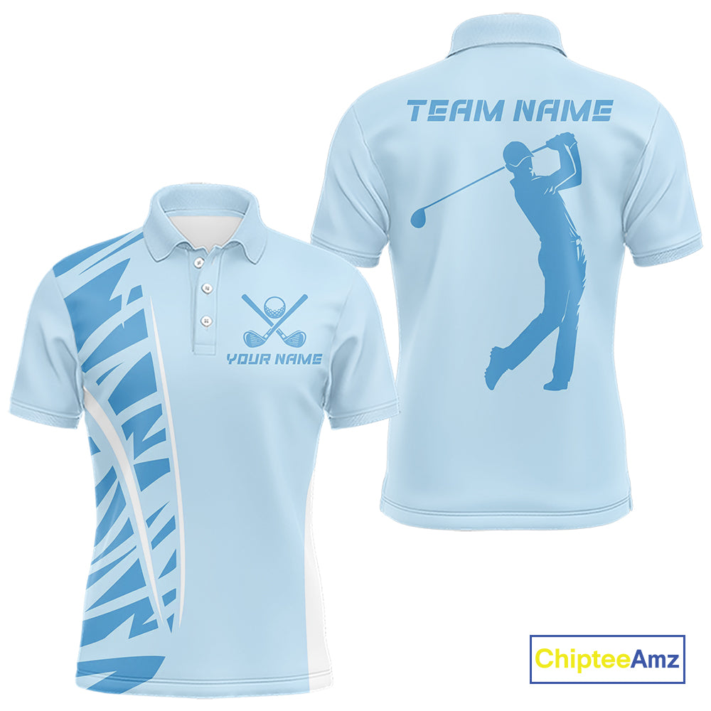 Blue Men golf polo shirts custom golf outfits for men, Gift for golf lovers NQS10850