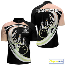 Load image into Gallery viewer, Pink and Green Gradient Bowling Shirts For Men Custom Bowling Team League Jersey, Gift For Bowler NQS10433