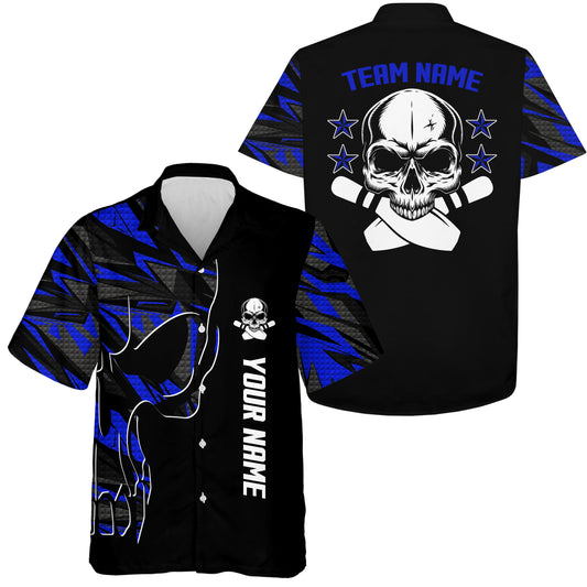 Custom Hawaiian bowling shirt for bowling – personalized team jersey front view