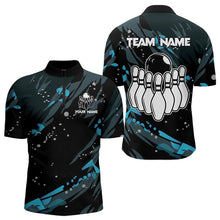 Load image into Gallery viewer, Personalized Blue Camo Bowling Team Shirts For Men Custom Bowling Team jerseys, Gifts For Bowler NQS9718