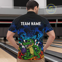 Load image into Gallery viewer, Colorful Funny Alligator Bowling Shirts for Men Custom Bowling Team Jersey, Gift For Bowlers NQS11755