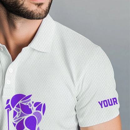 Purple Leopard argyle pattern matching golf shirt for couples custom his and hers matching golf outfit NQS9737