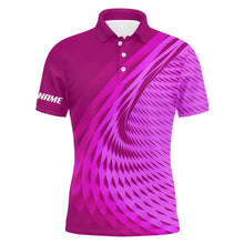 Load image into Gallery viewer, Mens golf polo shirts custom pink pattern sport male golf attire for men, personalized golf gifts NQS8121