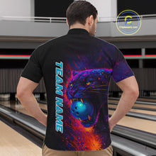 Load image into Gallery viewer, Colorful Panther Bowling Jerseys Bowling Shirt for Men Custom Bowling Team shirts for bowlers NQS11186