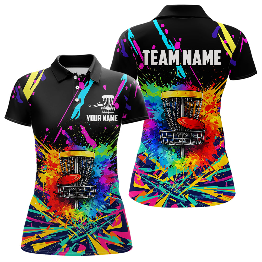 Personalized Colorful Disc Golf Polo, T-shirt, Hoodie Disc Golf Team Jerseys, Disc Golf Gifts NQS11375