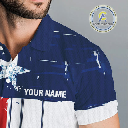 Texas Flag Golf Clubs Mens Golf polo shirt Custom patriotic Mens golf top, personalized golf gifts NQS10381