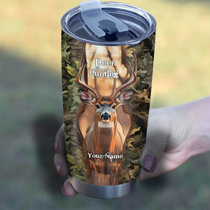 1PC Deer Hunting camouflage Customize name Tumbler Cup - Personalized hunting gift for hunters - NQSD40