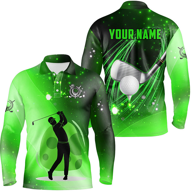Green light golf ball clubs Mens golf polo shirts custom golf outfits for men, personalized golf gifts NQS8040