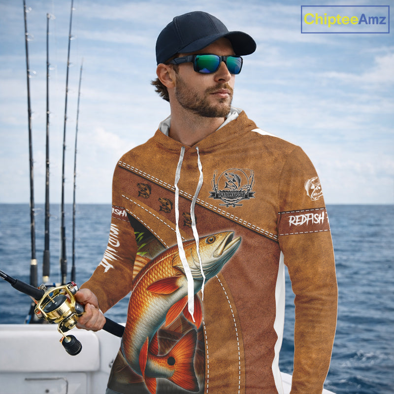 Redfish fishing UV protection custom name fishing shirts, performance shirts for men, women, kid NQS11458