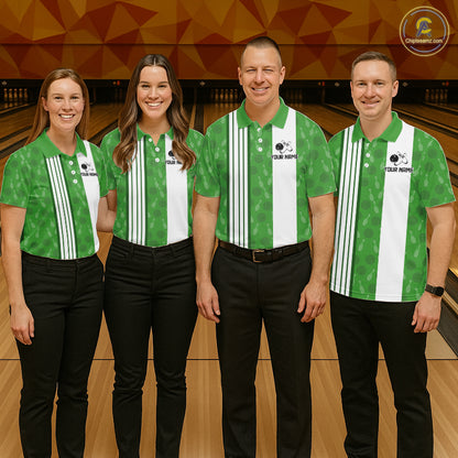 Custom Retro Bowling Team Shirts For Men That's some bowshit Funny Bowling Pattern Jerseys | Green NQS11511