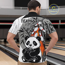Load image into Gallery viewer, Black and White Panda Bowling Shirts For men Custom Funny Team Bowling Jerseys, Bowling Uniform NQS11113