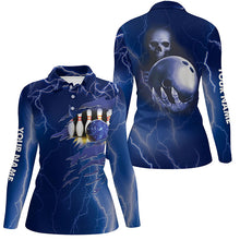 Load image into Gallery viewer, personalized bowling shirt for women – custom name design side view