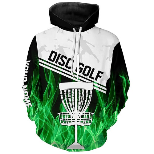 Green Flame Disc Golf Hoodies custom disc golf jerseys disc golf shirt NQS8370