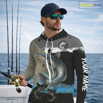 Catfish fishing scales customize performance long sleeves Fishing shirts, Catfish fishing jerseys NQS11562